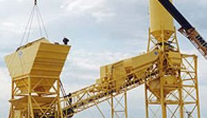 stationary concrete batching plant