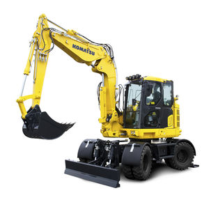 midi excavator / rubber-tired / diesel / construction