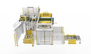 high level infeed palletizer