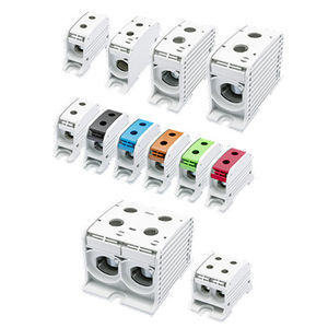 DIN rail-mounted terminal block