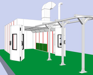 enclosed paint booth