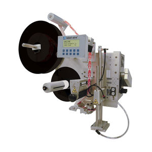 automatic label applicator / for self-adhesive labels / high-speed / top