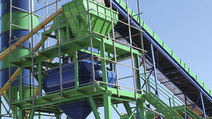 stationary concrete batching plant