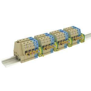 DIN rail-mounted terminal block