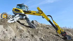 Medium excavator - M545x - Menzimuck - wheeled / diesel