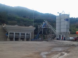 stationary concrete batching plant