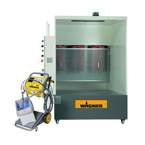 open powder coating booth