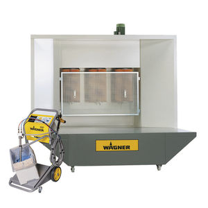 open powder coating booth / for parts / filter / fast color changing