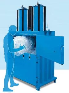 vertical baling press