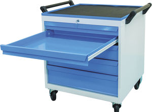 storage cabinet / free-standing / with drawer / steel