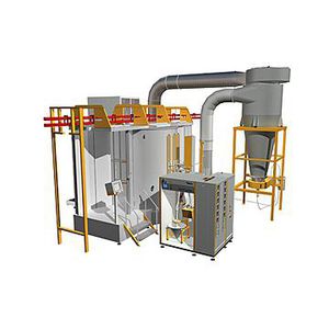 cyclone powder coating booth / automatic / fast color changing
