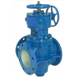 conical plug valve / with handwheel / for wastewater / cast iron