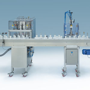 automatic filler and screw capper / for perfumes / for glass bottles / for plastic bottles