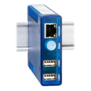 USB device server / Ethernet / industrial / DIN rail