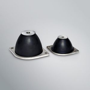 conical anti-vibration mount / metal / rubber