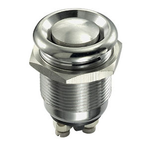 spring push-button / stainless steel / screw-in / vandal-proof