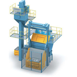 belt shot blasting machine / for bulk materials / compact / 2-wheel