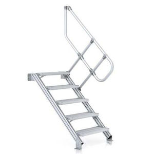 straight staircase / aluminum / steel