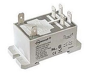 plug-in electromechanical relay / power / DIN rail / panel-mount