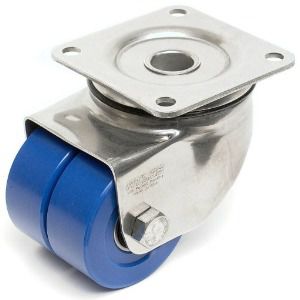 swivel caster / base plate / threaded stud / high load capacity