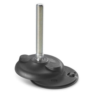 machine foot / steel / leveling / threaded