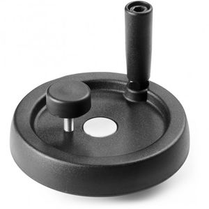 Kipp 06287-2160X10 Duroplastic Black Disc Handwheel with Revolving Handle High-Gloss Polished Finish Metric 10 mm Bore Size Style D 160 mm Diameter Stainless Steel Bushing Kipp 06287-2160X10 Duroplastic Black Disc Handwheel with Revolving Handle High-Gloss Polished Finish Metric 10 mm Bore Size Style D 160 mm Diameter Stainless Steel Bushing