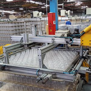 layer palletizer / tower / for plastic bottles / jerrycan