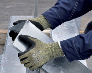 handling gloves / anti-cut / Kevlar® / nitrile