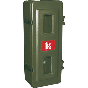 wall-mount box / rectangular / polycarbonate / for fire extinguishers