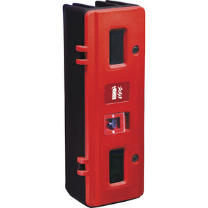 fire extinguisher enclosure / wall-mount / rectangular / polycarbonate