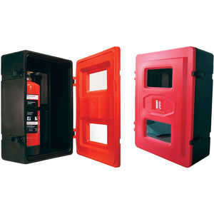 fire extinguisher enclosure / wall-mount / rectangular / polycarbonate