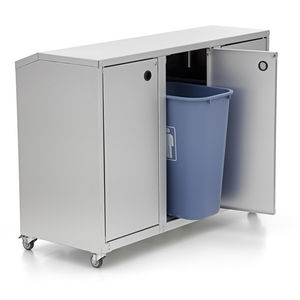 aluminum waste bin / for household waste / for urban waste / for medical waste