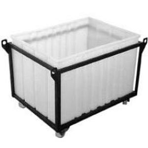 transport crate / polyethylene / for bulk materials / on casters