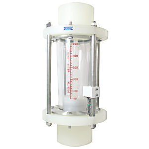 variable-area flow meter / for liquids / for gas / glass tube
