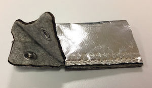 thermal protection sleeve / flat / for electrical cables / silicone