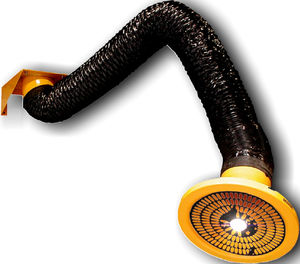 fixed extraction arm / articulated / dust / welding fume