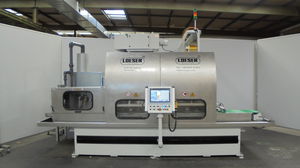 edge rounding deburring machine / brushing / brush / for sheet metal