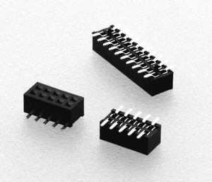 female pin header / double-row / with gold contacts / 1.00 mm (0.039