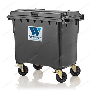 HDPE waste container / for urban waste / 4-wheel