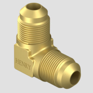 threaded fitting / elbow / for compressed air / brass
