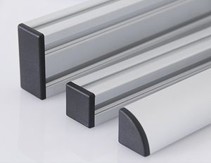 non-threaded end cap / rectangular / square / ABS