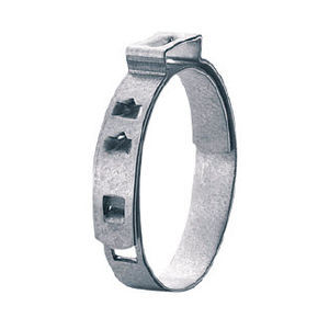 zinc-coated steel hose clamp / stainless steel / adjustable ear type