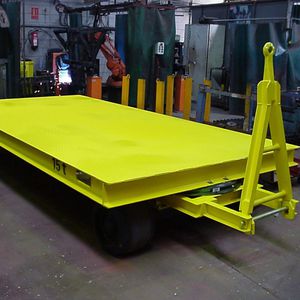 Flatbed trailer - DTA - 2-axle / towed / glass