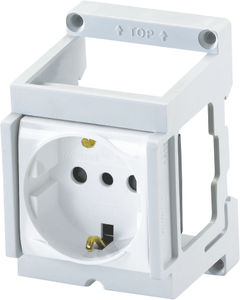 DIN rail electrical socket