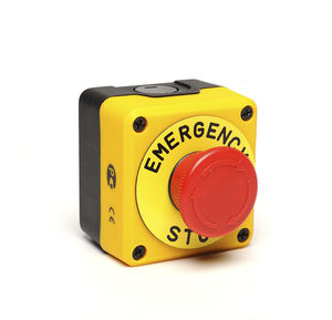 mushroom push-button switch / emergency stop / electromechanical / sealed