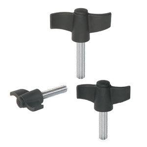 threaded knob / butterfly / polyamide / stainless steel
