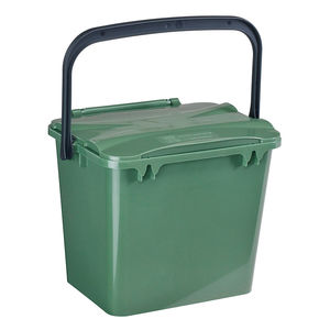 PP waste bin / for household waste / with lid / with handle