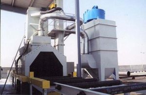 roller conveyor shot blasting machine