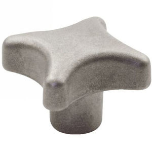 threaded knob / star / stainless steel