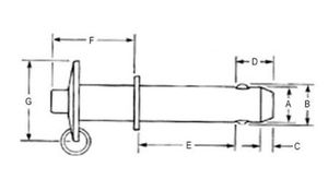 quick-release pin with lifting ring